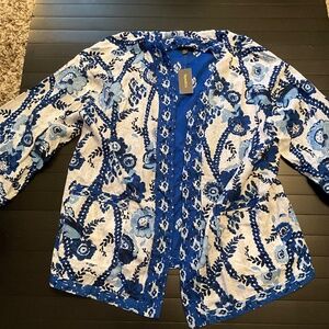 Style & Co Women's Printed Reversible Open-Front Kimono